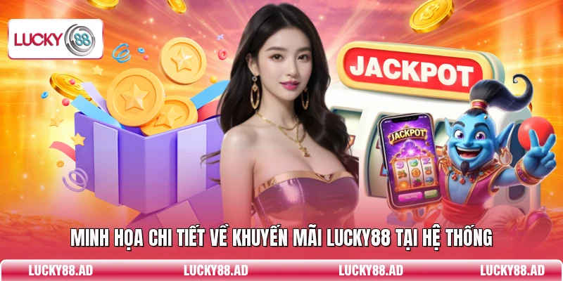 Minh họa chi tiết về khuyến mãi lucky88 tại hệ thống